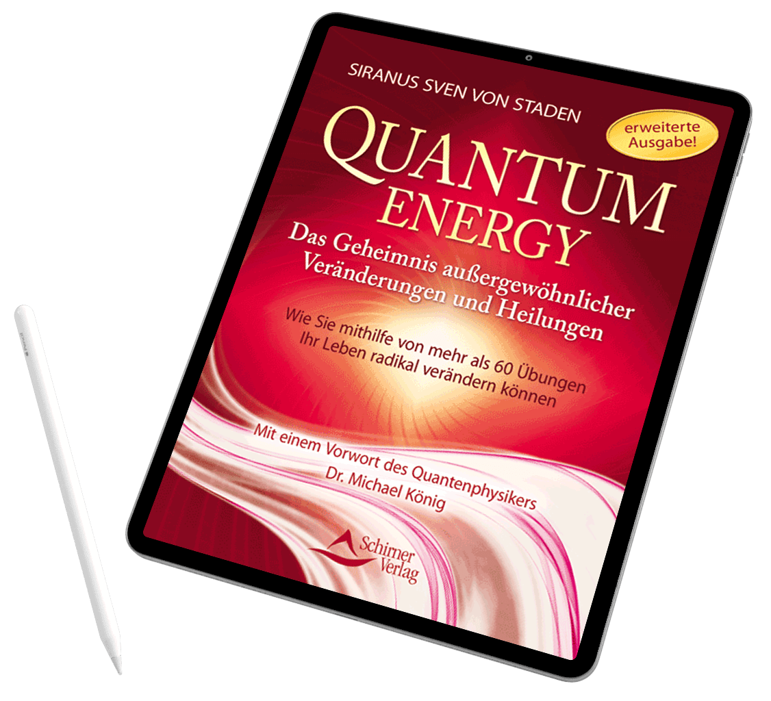 Quantum Energy-Buch - iPad-Mockup